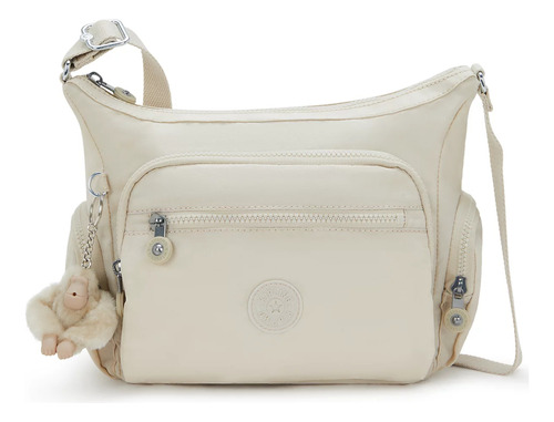 Bolsa Kipling Gabbie Chica Nueva Original Hideaway Beige Color Sólido