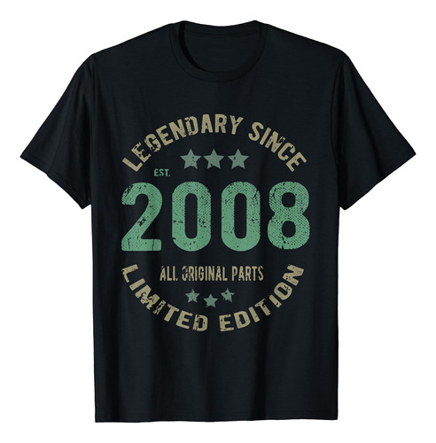 15 Años Bday Legend Desde 2008 - Camiseta Vintage De 15 Cump