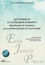 Comprar Libro Que Persigue El Legislador Europeo - Jimenez Jimene...