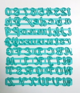 Cortante Letras Classy Cursivas Mayúsculas Minúsculas Numero