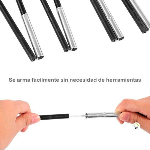 Imagen 5 de 8 de Repuestos Varillas Carpa 2 Personas Fibra Vidrio Na200