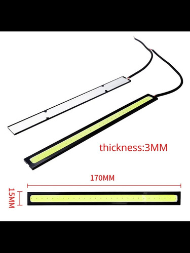 8 Luce Cob Diurna 1x17cm Para El Coche Tira Led Impremiable