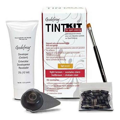 Kit De Tintura Color Café Claro Godefroy Professional, 20 un