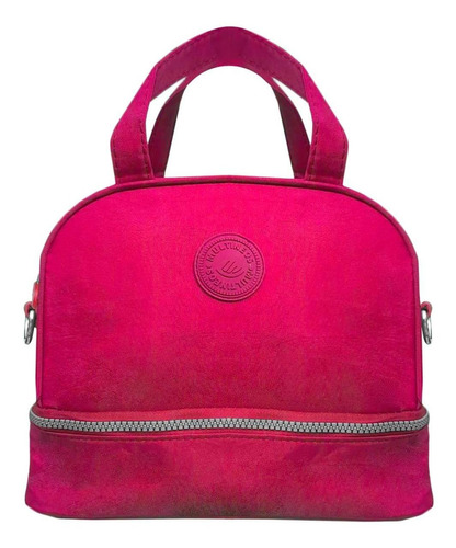 Bolsa Lancheira Termica Semi Impermeavel Necessaire Compacta Cor Rosa pink