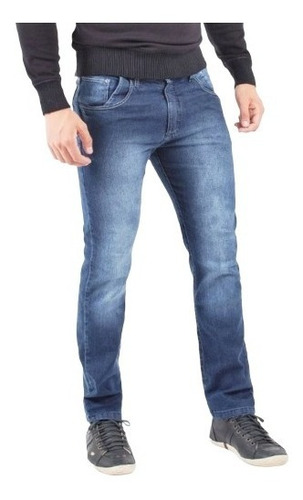 Calça Jeans Masculina Slim Elastano Lycra Diversas Cores