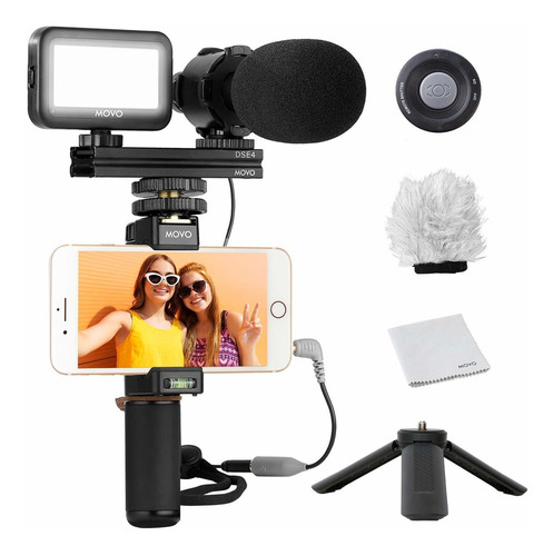 Kit Video Para Smartphone V7 Vlogging Tripode Aparejo Cr