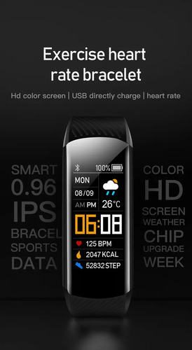 Pulsera Con Tensiómetro Y Sensor De Frecuencia Cardíaca.