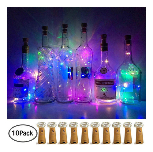 10 Piezas Led Decoración Navideña Mini Serie Multicolor