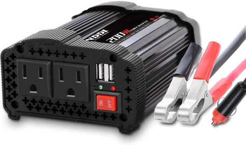 La Energía Del Coche 200w Cc Del Inversor 12v A 110v C...