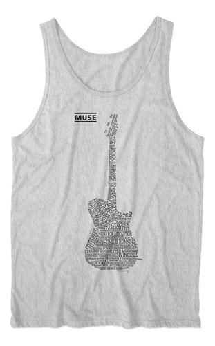 Musculosa Muse Guitarra Canciones Diseño Gris