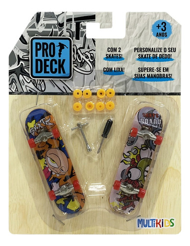 Mini Skate De Dedo Pro Deck 2 Skates E Acessórios Multikids