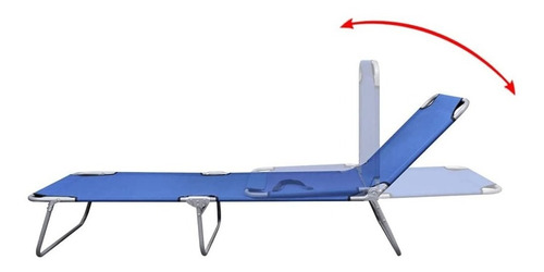 Imagen 4 de 9 de Catre Reposera Plegable 4 Posiciones Camping Pesca Crazy Fit