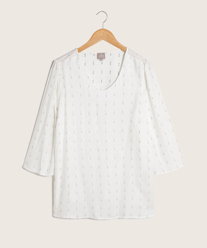 Blusa Mujer Patprimo M/c Blanco Viscosa 14121275-10