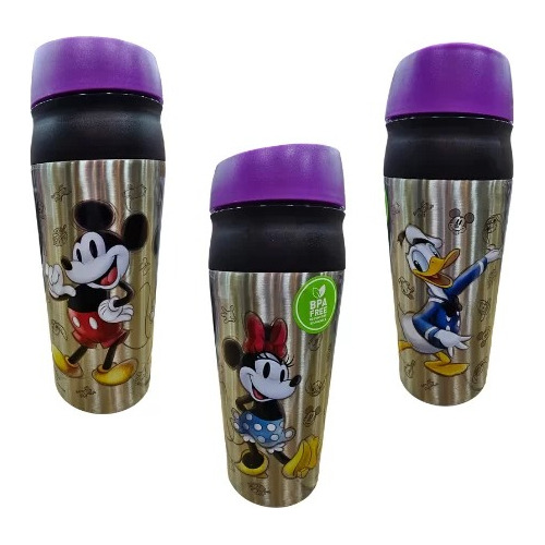 Vaso Jarro Mug Térmico C/botón Mickey Personajes Marvel Keep