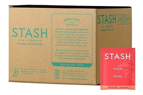 Stash Tea Melocotón Té Negro 100 Contador De Cajas De Bolsit