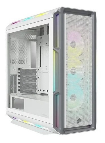 Gabinete Gamer Corsair Icue 5000t Rgb Tg White Mid Tower