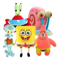 Comprar 5 Peluches Bob Esponja,patricio,gary,calamardo,eugeneh.krabs