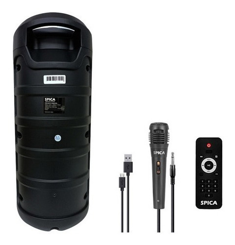 Imagen 3 de 7 de Parlante Spica Sp-x84 Bluetooth Portatil Led Rgb Inalambrico Negro