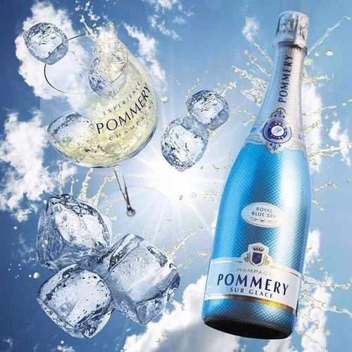 Champagne Pommery Sur Glace Royal Blue Sky Caja X6u