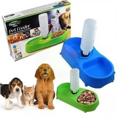 Dispensador De Alimento Y Agua Para Mascotas Gatos Perros