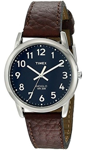 Reloj Timex T2p319 Easy Reader Marrón Correa De Cuero Para H