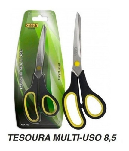 Tesoura Grande Multiuso 21,5cm Uso Em Geral 8.5 Profissional Cor Preto