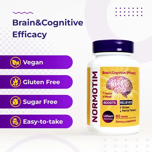 Normotim Suplementos De Apoyo Cerebral Nootrópicos Para La Memoria Y La Concentración | 60 Cápsulas