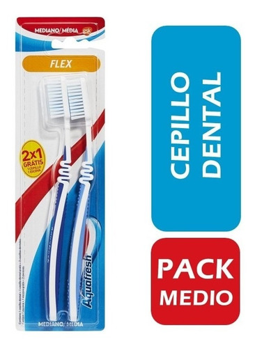 Aquafresh Cepillo Dental Medio 2 X 1