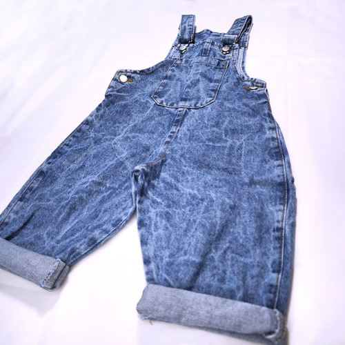 Jardinero Jean Mom Bebé Y Beba Enterito Denim. Nilde.baby Azul 1