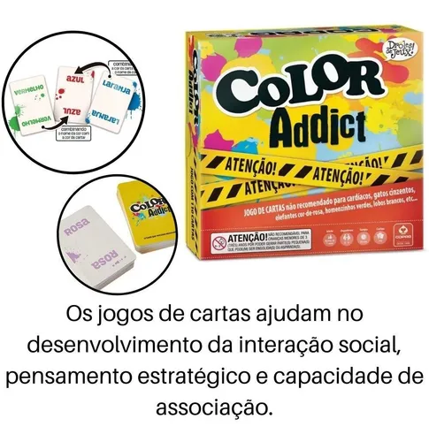 Color Addict Jogo Com 110 Cartas Cores E Nomes Original - Copag