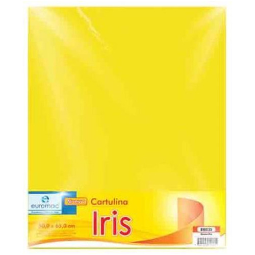 Cartulina Euromac Iris Ei0035 Color Amarillo 50x65cm 10 Pzas