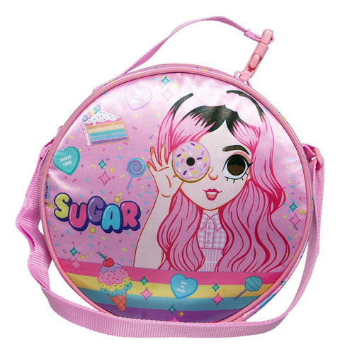Kit Mochila Mis Pastelitos Lonchera Lap Kinder Original Rosa Rosa
