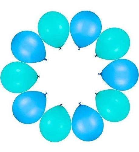 Globo Latex Mate R12 Azul Rey Azul Claro Pastel 24 Unidades