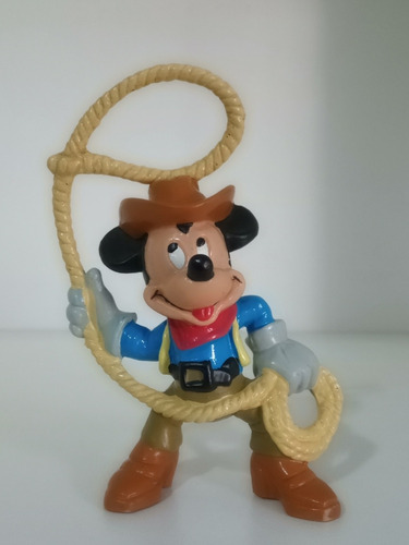Figura Goma Mickey Vaquero Cowboy Disney Bullyland Germany