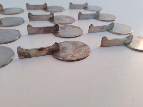 Lote De 16 Antiguos Posa Cubiertos Plata Lappas S. A. (Usado)