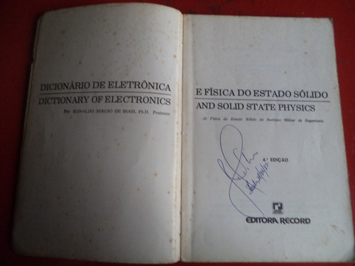 Dicionário Eletrônica E Física Estado Sólido - Ronaldo Biasi