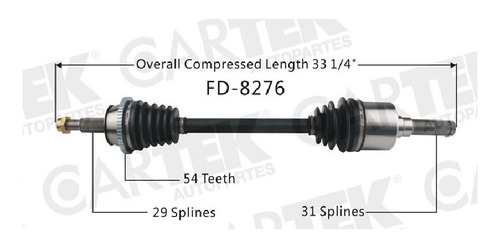 Flecha Trasero Der Fd Explorer St 2007-2008 V6 Awd 4.0 C/abs