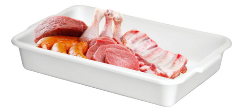Kit Com 10 Bandejas Topa Tudo Alimentos Branca 8 Litros Com Tampa