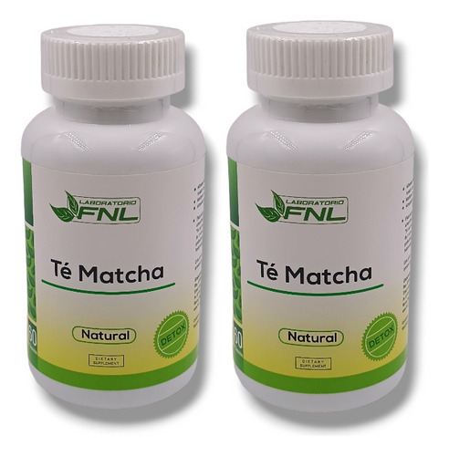 Té Matcha 60 Cáps Pack 2 Frascos Antioxidante Detox Adelgaza