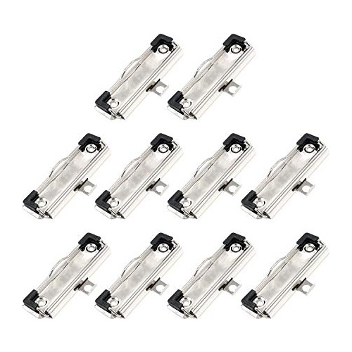 10 Pcs Clips De Portapapeles De Metal Tabla De Duro, Ga...