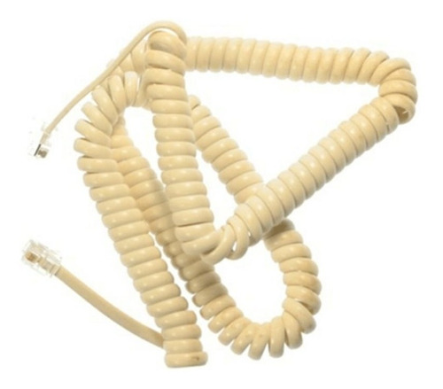 Cable Espiral Para Teléfono Beig De 3.50 Mts