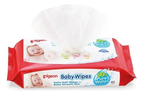 Toallitas Húmedas Baby Wipes 99% Pure Water Pigeon 82 Un