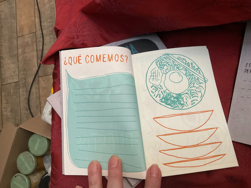 Cuaderno Libreta Recetas Masticar 10x12 X5 Unid Ilustrado Gris
