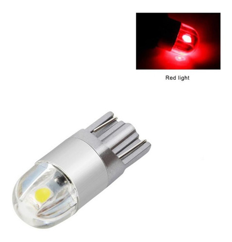 5 Piezas Led T10 Pellizco 12v 1w 120 Lm 6 Colores Plata