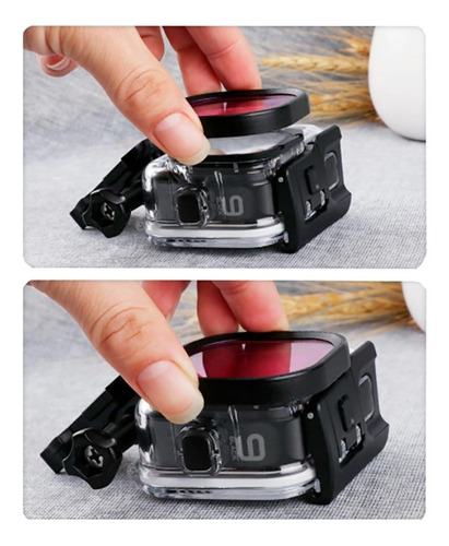 Filtro Rojo Compatible Con Go Pro Hero 10 Filtro Buceo Rojo