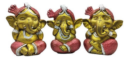 Juego Diosa Ganesha 3 Virtudes 17cm