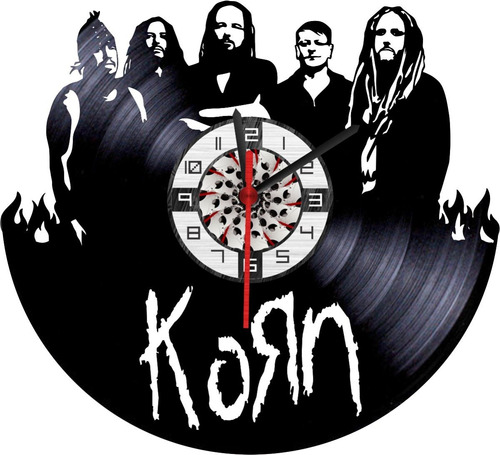 Reloj En Disco Lp/ Vinyl Clock Korn Music Band