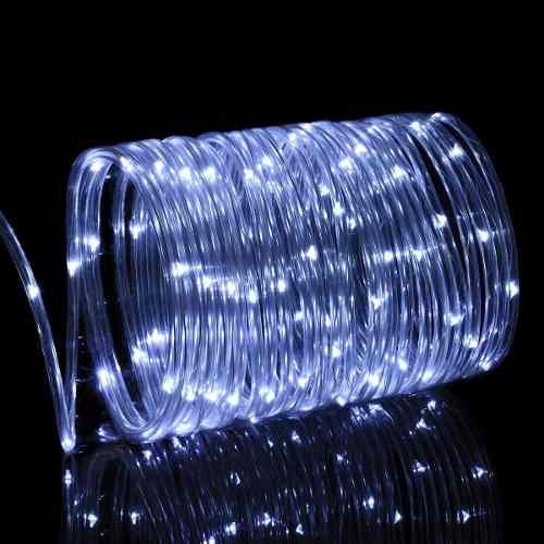Imagen 2 de 6 de Luces Manguera 100 Leds Solares Contragua 12 Mts.