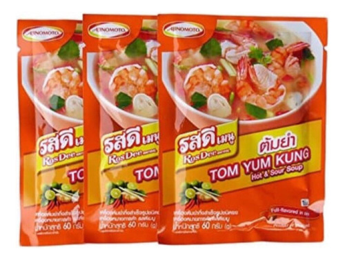 Sopa Tailandesa Tom Yum Kung - Pack Por 3 Sobres