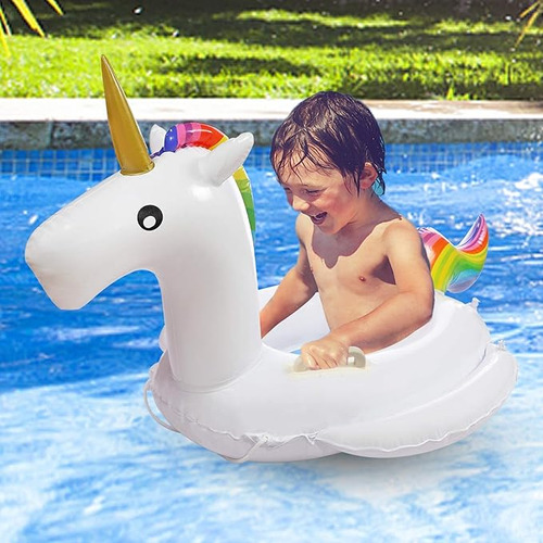 Flotador Unicornio Niños 70cm Alberca Playa Inflable Seguro
